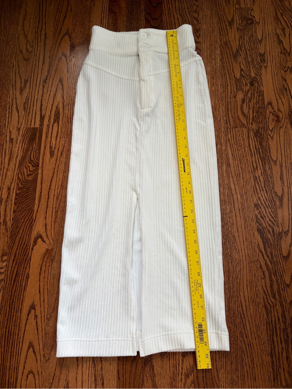 NWT Free People Roxy Rib Pencil Midi Skirt Creme XS High Waist Ribbed $78 - Picture 10 of 10